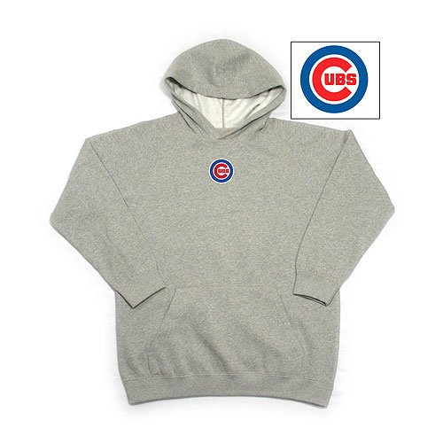 Chicago Cubs MLB "JV" Youth Pullover Hooded Sweatshirt For Kids (Heather)