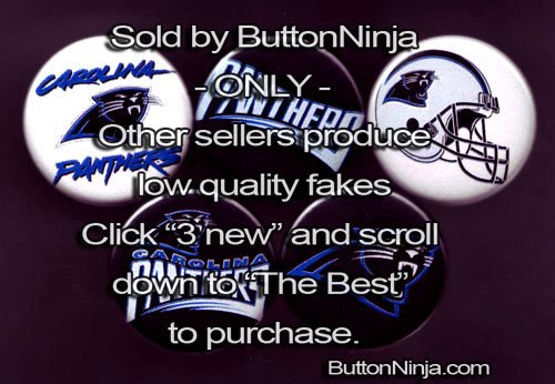 Set of 5 Carolina Panthers Pins 1.25