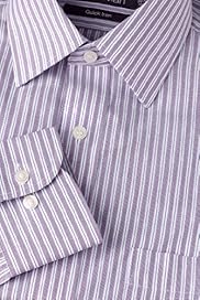 Cotton Rich Quick Iron Striped Shirt