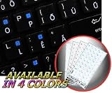 APPLE HUNGARIAN STICKERS FOR KEYBOARD WITH WHITE LETTERING TRANSPARENT BACKGROUND FOR DESKTOP, LAPTOP AND NOTEBOOK