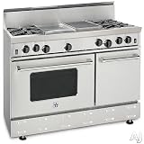 48 Residential 4 Burner Gas Range 12 Griddle 12 Broiler RNB484GCBSS