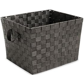  Woven Strap Storage Tote, LARGE, ESPRESSO