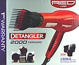 Kiss Products Red Detangler Dryer Plus 3 Attachmnents, 1.75 Pound
