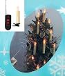 Set of 10 LED Battery Operated Remote Control Magnetic Candle Christmas Lights