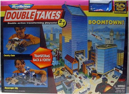 Micro Machines Double Takes Boomtown Transforming Playset