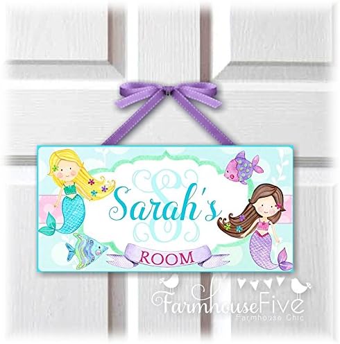 Mermaids wood DOOR SIGN