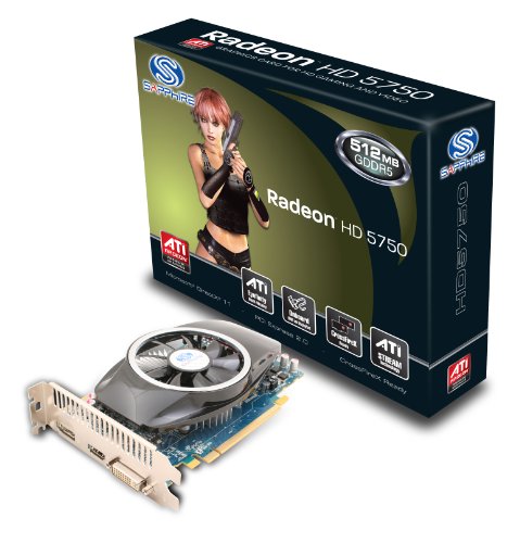 Sapphire ATI Radeon HD5750 Grafikkarte (PCI-e, 512MB GDDR5 Speicher, DVI-I / HDMI, 1 GPU)  Preisvergleich