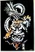 Dragon and Tiger~ Dragon Blacklight Poster~ Rare Blacklight Poster!!~ Approx 23 x 35