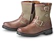 Harley Davidson Womens Kaley Canvas Engineer Brown Boots