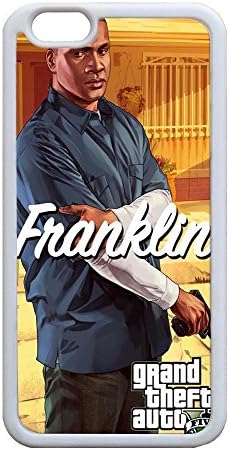 iPhone 6 Plus Case, iPhone 6S Plus Cases - [Shock-Absorbing] TPU Case for iPhone 6/6S Plus Gta 5 Franklin With Glock Durable White Rubber Case for iPhone 6/6S Plus 5.5 Inches