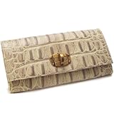 【アウトレット】<strong>ミュウミュウ</strong>財布/miumiu◆クロコ型押しターンロック長財布◆5M1243 クアルゾ【並行輸入】