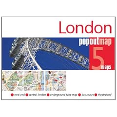 London PopOut Map: 5 maps: west end, central london, underground tube map, bus routes, theatreland (Footprint PopOut Maps)