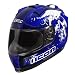 Icon Domain Decay Full Face Motorcycle Helmet Blue Small