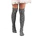 Ladies Socks Buedvo Women's Value Button Warmer leg Stockings Over Knee High Socks
