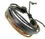 Nettuno oggettistica nero doppia Surf Bracciale Cinturino in pelle con cavo di colorata marrone e nero - 28