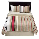 Review Pem America  / - Brown Seabreeze Stripe Comforter - Full/Queen