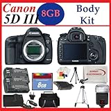Canon EOS 5D Mark III Digital SLR Camera + Huge Battery, Flash & Tripod Accessories Package