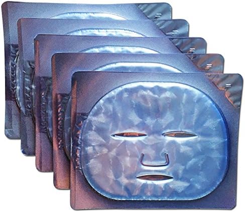 Collagen Hydrogel Sheet Masks for Face with Retinol, Diamond Powder, &amp; Witch Hazel for Skin Brightening, Anti-Aging, &amp; Deep Moisturizing / Hydration (5 MASKS, Spa Quality, Vitamin A derived Retinoid)