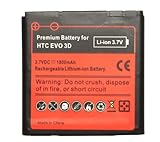 ProdiCell Premium 1800mAH Slim Extended Spare Battery for the HTC Evo 3D