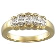 14K Yellow Gold Oval Cut Diamond Anniversary Band/Ring - 1.16 Ct.