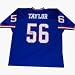 Lawrence Taylor New York Giants Autographed Replithentic Reebok NFL Football Jersey (Blue)