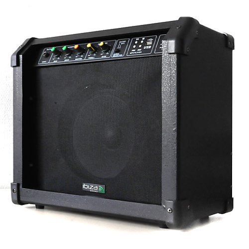 Ibiza E-Gitarrenverstärker USB-MP3-Eingang Verzerrer 120W