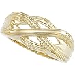 14K Yellow Gold Woven Design Fashion Ring