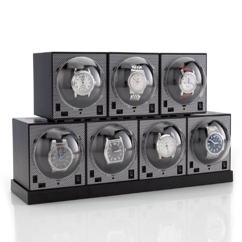 Set of 4 Brick Watch Winders with Power Base