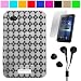 Premium Protective Soft Silicone Skin Cover for Samsung Galaxy Tab 7 inch Tablet WiFi 3G Samsung P1000 + Anti Glare Clear Screen Protector for Samsung Galaxy Tab P1000 + Hifi Noise Reducing Headphones + SumacLife TM Wisdom Courage Wristband (Many Colors Available), Clear Argyle