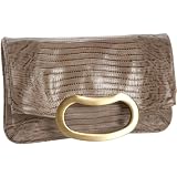 Jalda Lizard-Embossed Bean Clutch