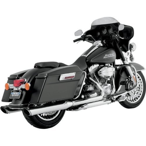 Vance and hines twin slash round 4in. chrome slip-on exhaust for …
