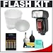 Olympus FL-50 Electronic Flash + Gary Fong Lightsphere-II with Inverted Dome + NiMH Rapid Charger with 2700mAh Rechargeable Batteries - for Olympus Evolt E300, E330, E410, E500 & E510