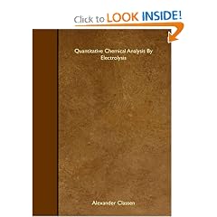 Quantitative Chemical Analysis By Electrolysis