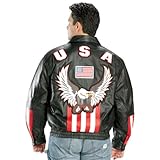 American USA Flag Eagle Bomber Jacket - Color : black - Size : Large