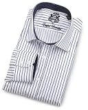 English Laundry Men's Long Sleeve Striped Woven Dress Shirt