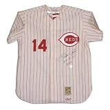 Pete Rose Autographed Jersey | Details: Cincinnati Reds, Hit King 4256 Inscription