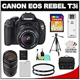 Canon EOS Rebel T3i 18.0 MP Digital SLR Camera Body & EF-S 18-135mm IS Lens ....