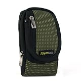 EveCase Green Digital Camera Pouch Nylon Case with Strap for Panasonic DMC-TS20, DMC-S2, DMC-SZ7K, DMC-SZ1, DMC-FH8, DMC-FH6K, DMC-FX78, DMC-FP7, DMC-FX90K, DMC-FH7, DMC-S1, DMC-S3, DMC-FP5, DMC-FH2, DMC-FH5, DMC-FP3, DMC-FP1