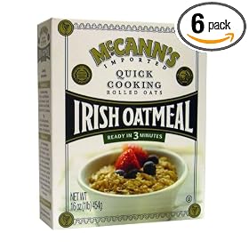 McCANN'S Irish Oatmeal, Quick Cooking Rolled Oats, 16-Ounce Boxes (Pack of 6)