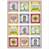 Baumwoll Geschirrtuch, TRIOLINO®, Druckmotiv Flowers, Format 45/70