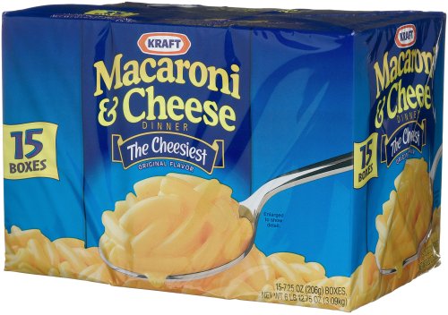 Kraft Blue Box Macaroni & Cheese, 7.25-Ounce Boxes (Pack of 15)