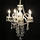 Victorian Design 5-Light 28 Gold or Chrome Chandelier with European or Swarovski Crystal SKU# 10495