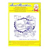 Aunt Marthas iron on transfers envelope for embroidery fabric painting quilting wearable art needlepoint & other crafts fruits and vegetables 3632 - B001GIGMXO
