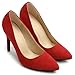 Ollio Women's Faux Suede Point Toe Shoe D'Orsay High Heel Multi Color Pump