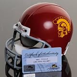 NCAA Riddell USC Trojans #28 Will Poole Autographed Mini Helmet