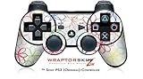 Sony PS3 Controller Skin Kearas Flowers on White
