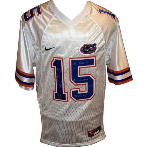 Tim Tebow Autographed Florida Gators (White #15) Jersey w/ 