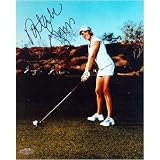 Natalie Gulbis Autographed In Black Golf Pose 8x10 Photograph