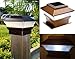 2pc Solar Power Garden Light Copper Color Plastic Square Deck Post Fence Mount 4