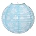 Beistle 20758 Snowflake Paper Lanterns, 9-1/2-Inch, Light Blue/White